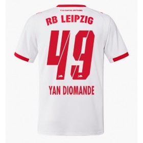 Pánské fotbalový oblečení RB Leipzig Yan Diomande #49 Domácí košile 2025-26 Krátkým Rukávem